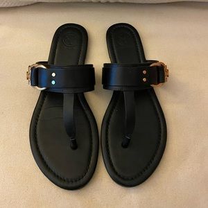 Tory Burch Marsden Flat Thong Sandal black size 7